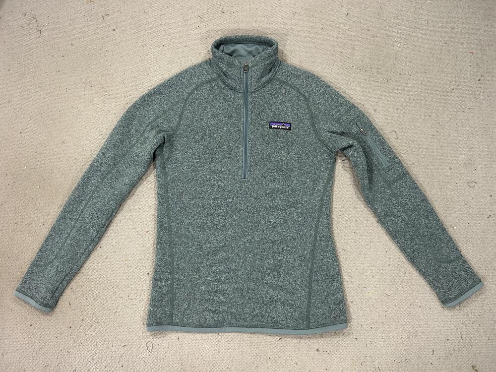 Patagonia Sweater Womens XXS Gray Better Sweater Fleece 1/4 Zip Pullover Hiking